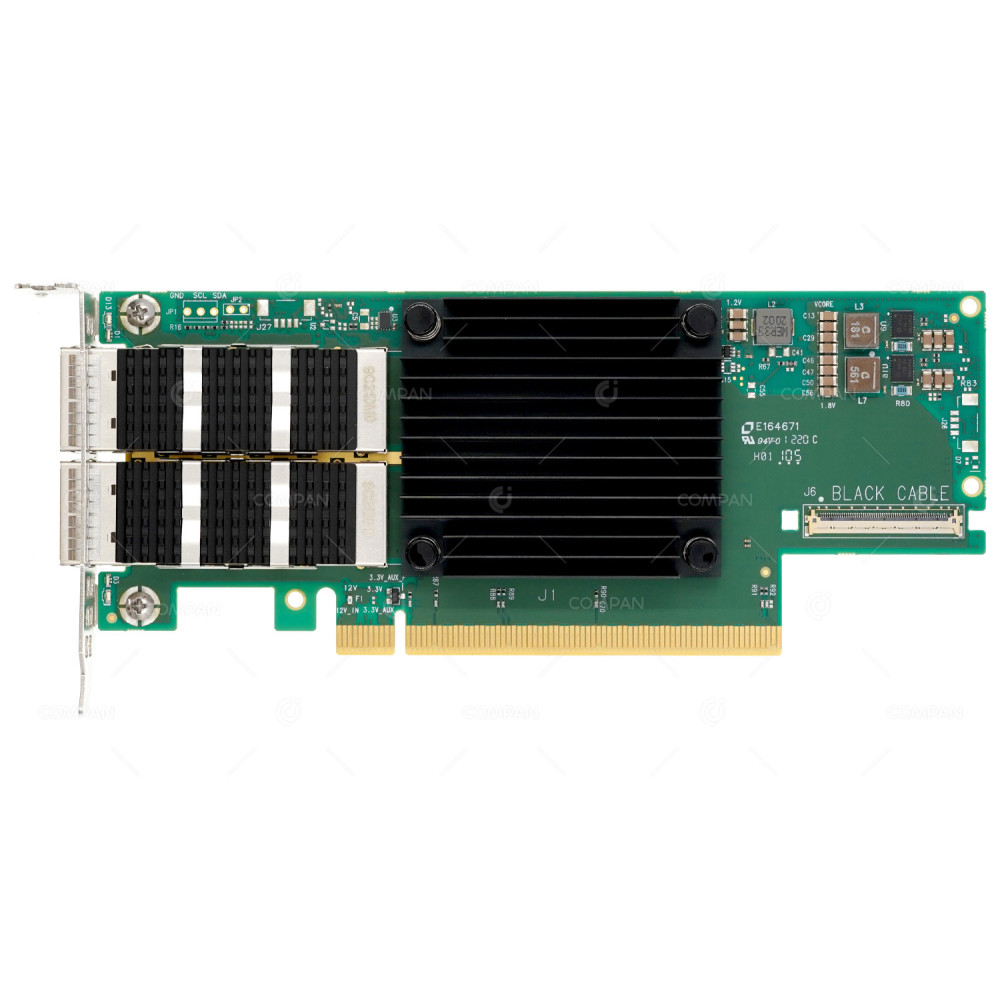 MCX653106A-ECAT LP  NVIDIA CONNECTX-6 HDR 100G DUAL PORT QSFP56 PCIE 4.0 X16 ADAPTER FOR R640 XL LOW PROFILE